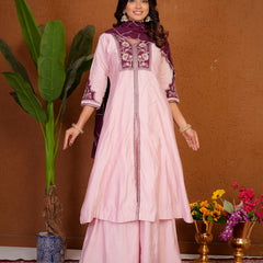 Anarkali Kurti Palazzo Dupatta Set