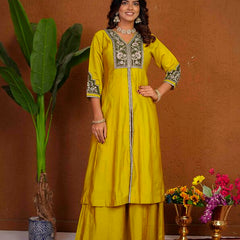 Anarkali Kurti Palazzo Dupatta Set