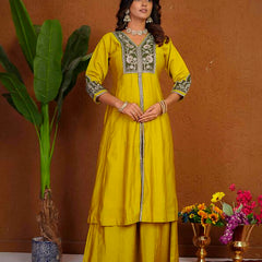 Anarkali Kurti Palazzo Dupatta Set