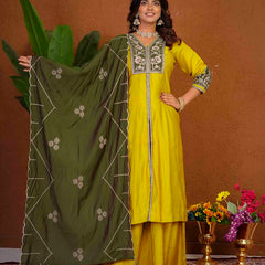 Anarkali Kurti Palazzo Dupatta Set