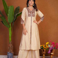 Anarkali Kurti Palazzo Dupatta Set