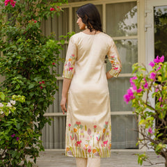Viscose Assam Silk With Embroidered Beads