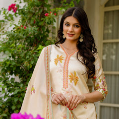 Viscose Assam Silk With Embroidered Beads