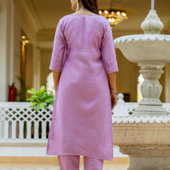 Viscose Gadhwal With Embroidered Beads Top Bottom Suit Set