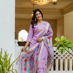 Viscose Gadhwal With Embroidered Beads Top Bottom Suit Set