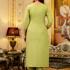 Viscose Simer With Embroidery Top Bottom Suit Set