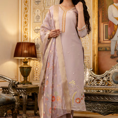 Viscose Simer With Embroidery Top Bottom Suit Set