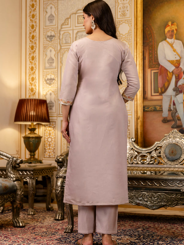 Viscose Simer With Embroidery Top Bottom Suit Set