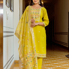 Viscose Chanderi With Embroidery