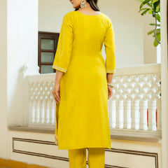 Viscose Chanderi With Embroidery