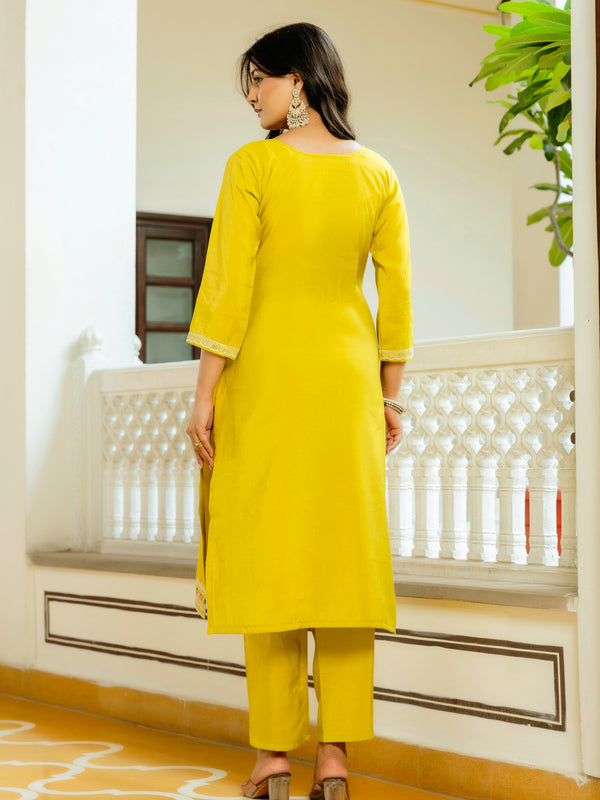 Viscose Chanderi With Embroidery