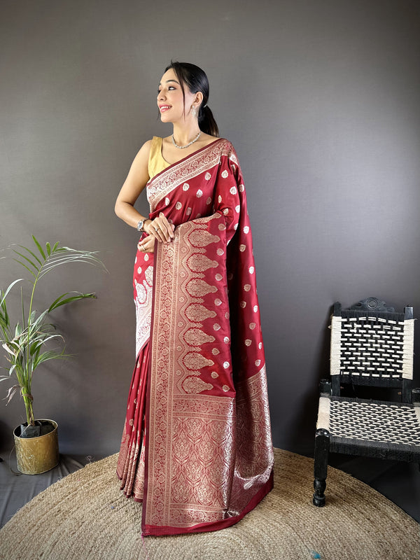 Vaishali Banarasi Lichi Silk Saree