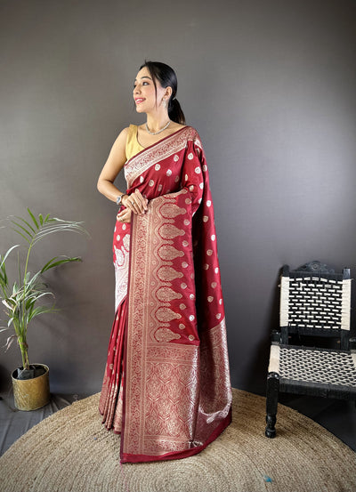 Vaishali Banarasi Lichi Silk Saree