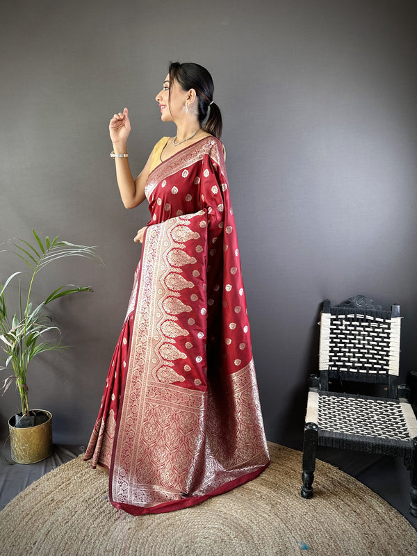 Vaishali Banarasi Lichi Silk Saree