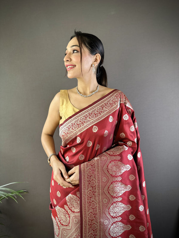 Vaishali Banarasi Lichi Silk Saree