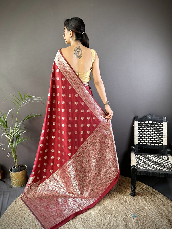 Vaishali Banarasi Lichi Silk Saree