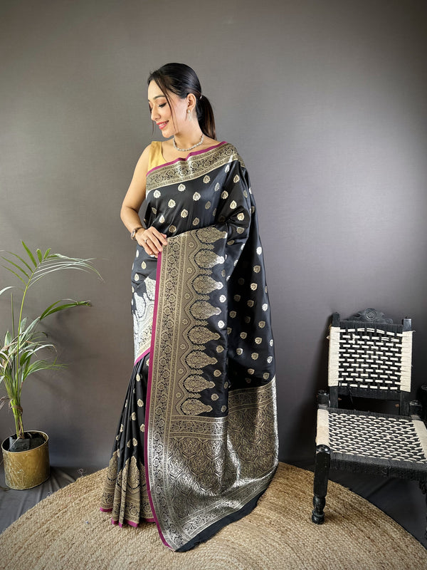 Vaishali Banarasi Lichi Silk Saree