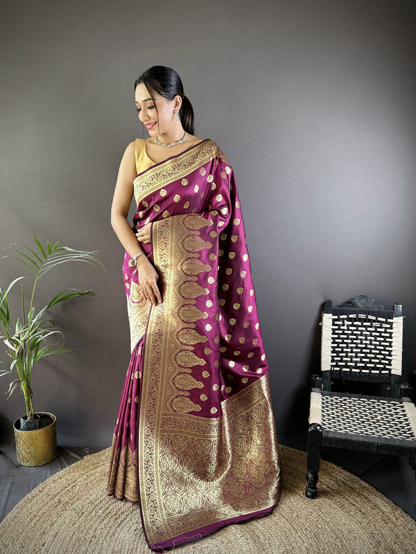 Vaishali Banarasi Lichi Silk Saree