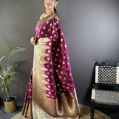Vaishali Banarasi Lichi Silk Saree