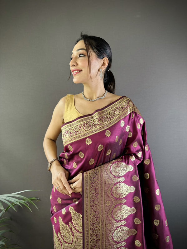 Vaishali Banarasi Lichi Silk Saree