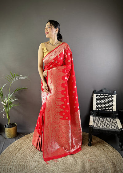 Vaishali Banarasi Lichi Silk Saree