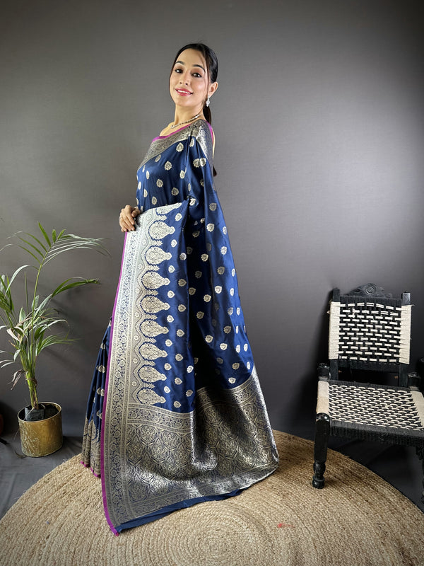 Vaishali Banarasi Lichi Silk Saree