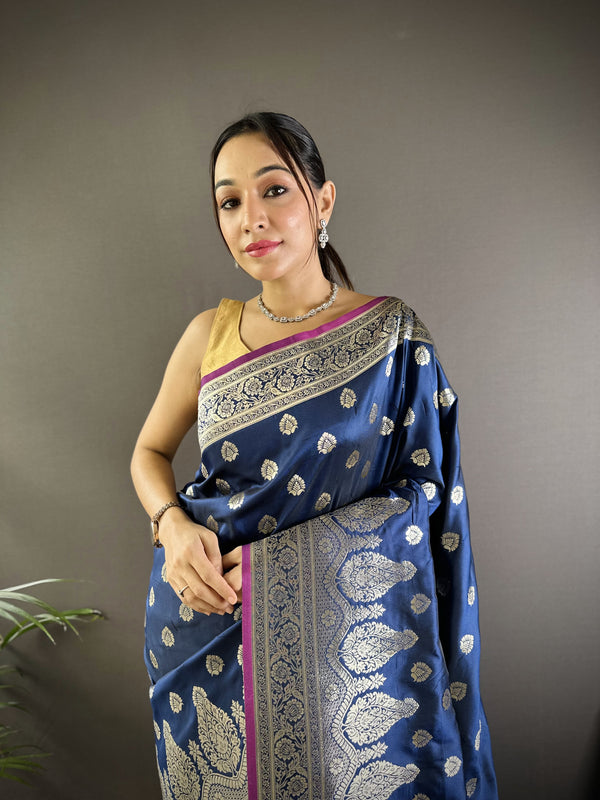 Vaishali Banarasi Lichi Silk Saree