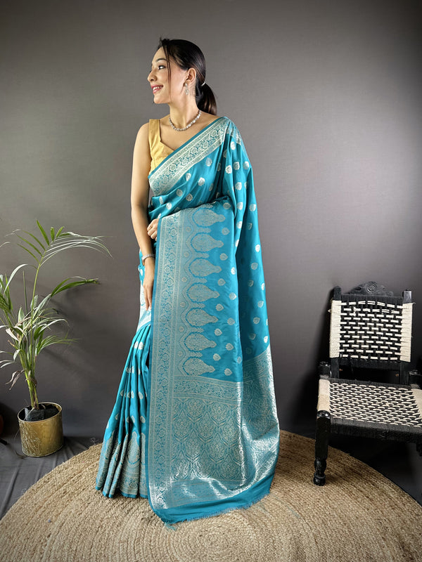 Vaishali Banarasi Lichi Silk Saree