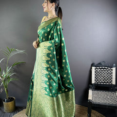 Vaishali Banarasi Lichi Silk Saree