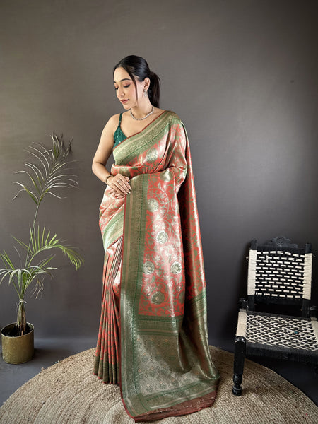 Vrundavan Dharmavaram Soft Silk Saree