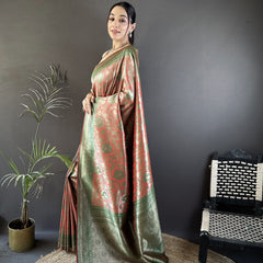 Vrundavan Dharmavaram Soft Silk Saree