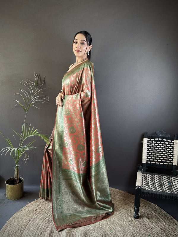 Vrundavan Dharmavaram Soft Silk Saree
