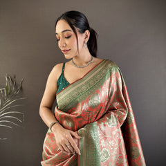 Vrundavan Dharmavaram Soft Silk Saree