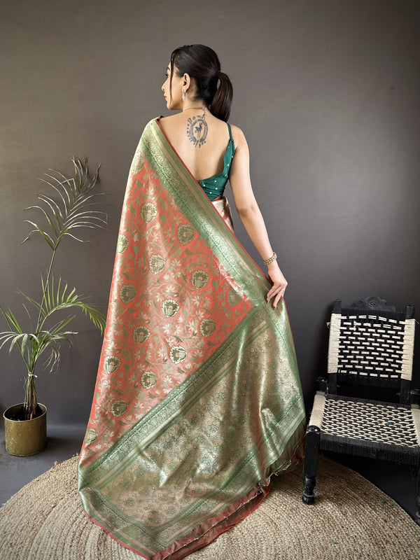Vrundavan Dharmavaram Soft Silk Saree