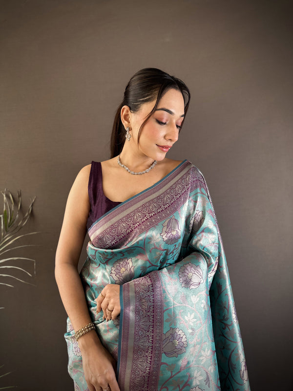 Vrundavan Dharmavaram Soft Silk Saree