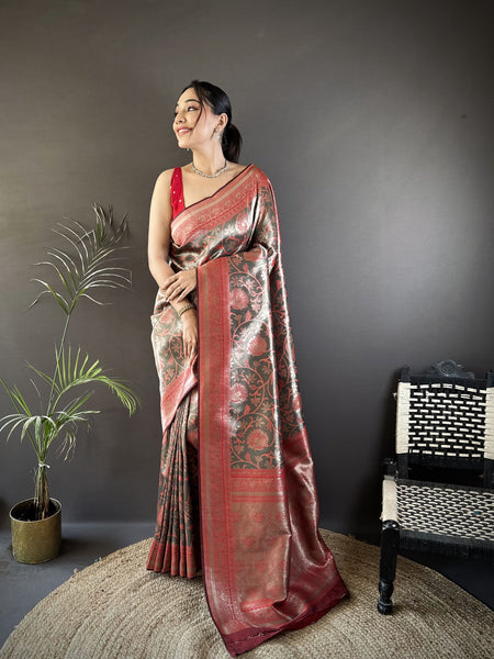 Vrundavan Dharmavaram Soft Silk Saree