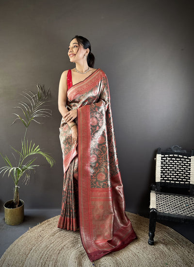 Vrundavan Dharmavaram Soft Silk Saree
