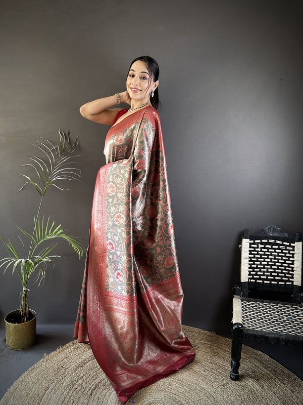 Vrundavan Dharmavaram Soft Silk Saree