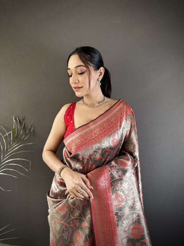 Vrundavan Dharmavaram Soft Silk Saree
