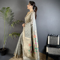 Paithani Heavy Tissue Saree with Mina Butti