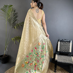 Paithani Heavy Tissue Saree with Mina Butti