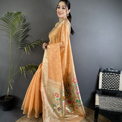 Paithani Heavy Tissue Saree with Mina Butti