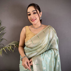 Paithani Heavy Tissue Saree with Mina Butti