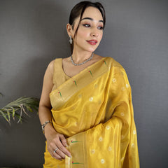 Paithani Heavy Tissue Saree with Mina Butti