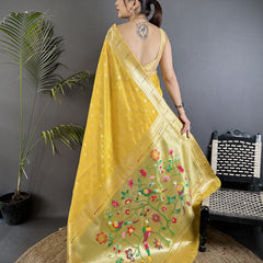 Paithani Heavy Tissue Saree with Mina Butti