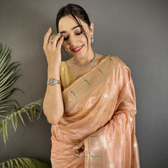 Paithani Heavy Tissue Saree with Mina Butti