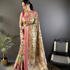 Banarasi Pure Lichi Silk Paithani Saree