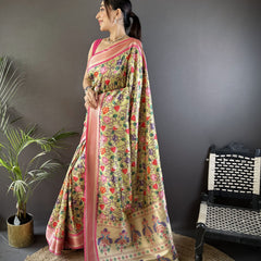 Banarasi Pure Lichi Silk Paithani Saree