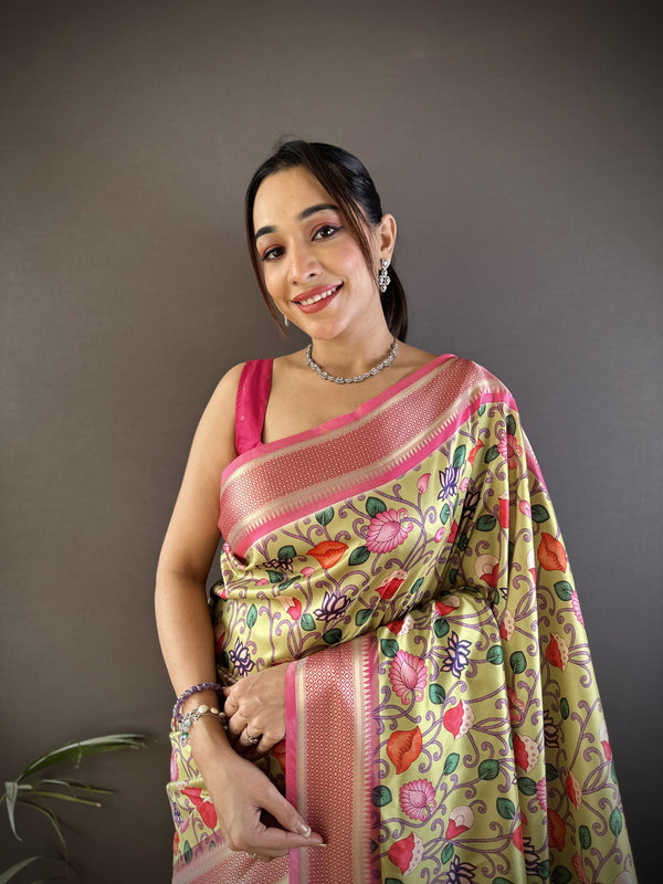 Banarasi Pure Lichi Silk Paithani Saree