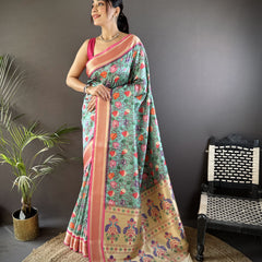 Banarasi Pure Lichi Silk Paithani Saree